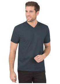 TRIGEMA Herren T-Shirt "TRIGEMA V-Shirt DELUXE Baumwolle", grau, Basic, Gr. S, 100% Baumwolle, Shirts
