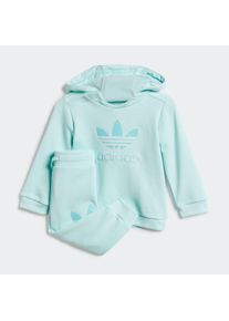 Kinder Trainingsanzug "HOODIE SET BL", blau, sportlich, Gr. 68, adidas originals, Obermaterial: 70% Baumwolle, 30% Polyester, Sportanzüge