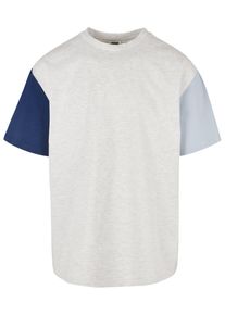 Urban Classics Herren T-Shirt "Urban Classics Herren Organic Oversized Colorblock Tee", grau, casual, Gr. M, mehrfarbig, 100% Baumwolle, Shirts
