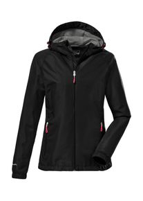 Killtec Damen Regenjacke "KOS 15 WMN JCKT", schwarz, sportlich, Gr. 40, Oberstoff: 100% Polyester, Futter: 100% Polyester, Jacken, Leichte, packbare,