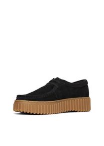 Clarks Damen Schnürschuh "Torhill Bee", Gr. 36, schwarz, Veloursleder, casual, Schuhe, Schnürschuh, Plateausneaker mit modischer Sohle