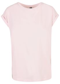 Urban Classics Herren Kurzarmshirt "Urban Classics Damen Ladies Organic Extended Shoulder Tee", pink, casual, Gr. M, unifarben, 100% Baumwolle, Shirts