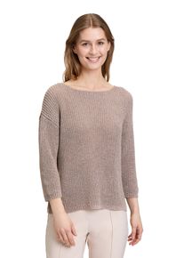 Betty Barclay Damen Strickpullover "Betty Barclay Basic-Strickpullover mit Rippenstruktur", braun, casual, Gr. 40, Strick, Obermaterial: 90%