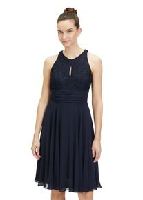Vera Mont Damen Abendkleid "Vera Mont Abendkleid mit Spitze", blau, feminin, Gr. 44, Obermaterial: 100% Polyester. Futter: 100% Polyester., Kleider,