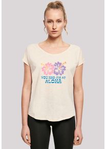 F4NT4STIC Damen T-Shirt "You had me at Aloha", weiß, casual, Gr. XL, Obermaterial: 100% Baumwolle, Shirts, Premium Qualität