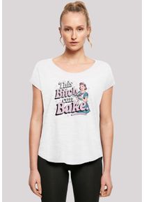 F4NT4STIC Damen T-Shirt "Vintage Pin Up Bäckerin", weiß, casual, Gr. M, Obermaterial: 100% Baumwolle, Shirts, Premium Qualität