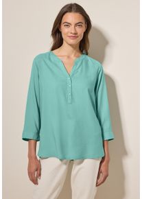 Cecil Damen Shirtbluse, grün, casual, Gr. L, unifarben, Stoff, 100% Viskose, Blusen, aus softer Viskose