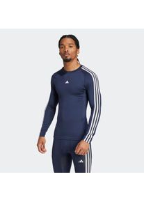 Herren Funktionsshirt "TF 3S LS", blau, sportlich, Gr. L, adidas Performance, Obermaterial: 79% Polyester, 21% Elasthan, Shirts