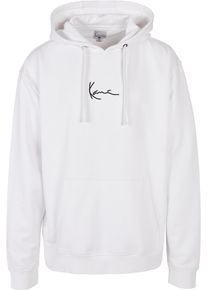 Karl Kani Herren Sweatshirt "Karl Kani Herren KKMQ12005 SMALL SIGNATURE HOODY WHT", weiß, Gr. XS, 65% Baumwolle, 35% Polyester, Sweatshirts