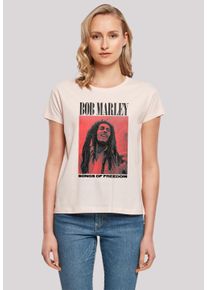F4NT4STIC Damen T-Shirt "Bob Marley Songs Of Freedom Reggae Music", pink, casual, Gr. S, Obermaterial: 100% Baumwolle, Shirts, Premium Qualität,