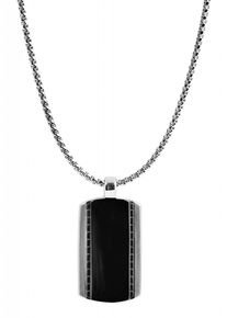 Adelia´s ADELIA ́S Damen Kette mit Anhänger, unbekannt, Edelstahl, schwarz, Edelstahl, Halsketten