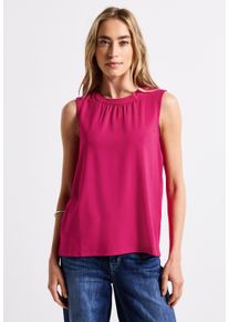 Street One Damen Trägertop, lila, casual, Gr. 36, unifarben, Stoff, 95% Viskose, 5% Elasthan, Tops, mit Schlitz im Nacken