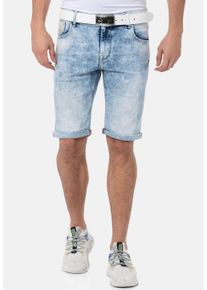 Cipo & Baxx CIPO & BAXX Herren Jeansbermudas "Shorts", blau, casual, Gr. 36, unifarben, 99% Baumwolle;1% Elasthan, Jeans, schmal geschnitten