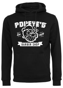 Merchcode Herren Kapuzensweatshirt "Merchcode Herren Popeye Barber Shop Hoody", schwarz, Gr. S, unifarben, 65% Baumwolle, 35% Polyester, Sweatshirts