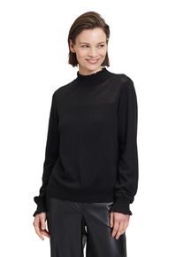 BETTY & CO BETTY & CO Damen Strickpullover "Betty & Co Strickpullover mit Lurexfaden", schwarz, feminin, Gr. 40, Strick, Obermaterial: 39% Baumwolle, 32%