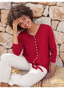 Heine Damen Langarmshirt "Shirt", rot, Gr. 36, unifarben, 100% Baumwolle, Shirts