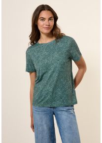 Cecil Damen T-Shirtschwarz balmy khaki, casual, Gr. XXL, bedruckt, Web, Stoff, 50% Baumwolle, 50% Modal , Shirts, mit Rundhalsausschnitt