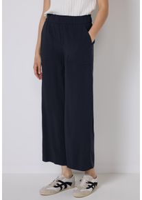 Damen Culotte, blau, casual, Gr. 44, STREET ONE STUDIO, unifarben, Stoff, 100% Viskose , Hosen, High Waist