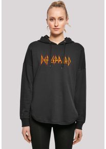 F4NT4STIC Damen Kapuzenpullover "Def Leppard Shatter Logo", schwarz, casual, Gr. L, Obermaterial: 100% Baumwolle, Pullover, Premium Qualität