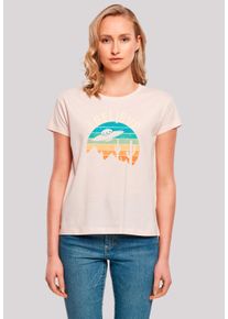 F4NT4STIC Damen T-Shirt "I Believe UFO Alien Sonnenuntergang", pink, casual, Gr. XS, Obermaterial: 100% Baumwolle, Shirts, Premium Qualität