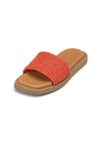 Marc O'Polo MARC O'POLO Damen Sandale "in Raffiabast-Optik", Gr. 42, orange, Obermaterial: 50% Baumwolle, 50% Polyamid, unifarben, Schuhe