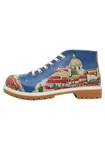 DOGO Damen Stiefel "Shortcut Boots On The Roofs Damen Stiefel / Female", Gr. 38, blau, Lederimitat, Schuhe, Vegan