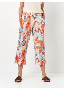 Toni Damen 3/4-Hose "Pia", pink, casual, Gr. 40, bedruckt, Web, Obermaterial: 43% Viskose, 39% Baumwolle, 17% Leinen, 1% Elasthan, Hosen, mit weitem