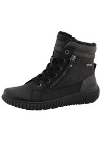 Romika Damen Winterboots, Gr. 39, grau, Lederimitat, Textil, casual, Schuhe, Keilabsatz, Schnürboots, Schnürstiefelette, gepolsterter Schaftrand