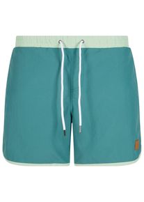 Urban Classics Herren Badeshorts "Urban Classics Herren Retro Swimshorts"paleleaf, vintagregrün, Gr. XXXL, 100% Polyamid, Badehosen