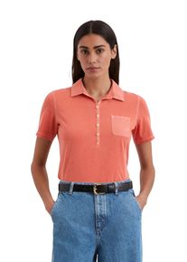 Marc O'Polo MARC O'POLO Damen Poloshirt, rot, casual, Gr. S, Jersey, Obermaterial: 100% Baumwolle, Shirts, in überwaschener Optik