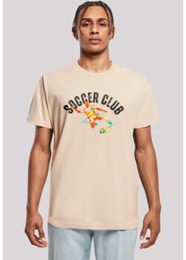 F4NT4STIC Herren T-Shirt "Soccer Club Sport Fan Artwork", beige, casual, Gr. XXL, Obermaterial: 100% Baumwolle, Shirts, Premium Qualität