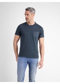 Lerros Herren T-Shirt "Lerros T-Shirt mit Brusttasche", blau, Gr. XXXL, 100% Baumwolle, Shirts