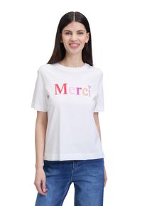 Cartoon Damen Kurzarmshirt "Cartoon Printshirt mit Rundhalsausschnitt", beige, modisch, Gr. 38, Obermaterial: 100% Baumwolle., Shirts, Hotfix
