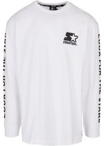 Herren Longsleeve "Starter Black Label Herren Starter Logo Longsleeve", weiß, klassisch, Gr. XXL, STARTER Black Label, unifarben, 100% Baumwolle,