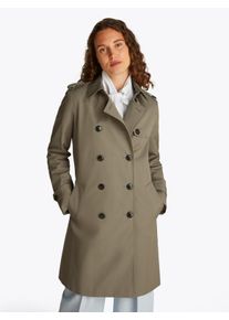 Tommy Hilfiger Damen Trenchcoat "COTTON DB SLIM FIT TRENCH", braun, casual, Gr. 40, unifarben, Web, Obermaterial: 100% Baumwolle, Mäntel, mit den