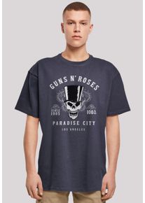 F4NT4STIC Herren T-Shirt "Guns 'n' Roses Whiskey Label Rock Band", blau, casual, Gr. 5XL, Obermaterial: 100% Baumwolle, Shirts, Premium Qualität