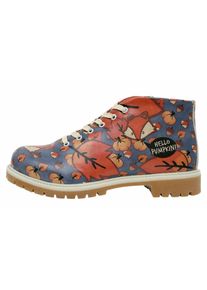 DOGO Damen Stiefel "Shortcut Boots Hello Pumpkin Damen Stiefel / Female", Gr. 37, blau, Lederimitat, Schuhe, Vegan
