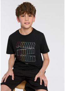 Puma Kinder T-Shirt "ESS LOGO LAB HOG TEE B", schwarz, sportlich, Gr. 128, unifarben, Jersey, Obermaterial: 100% Baumwolle, Shirts