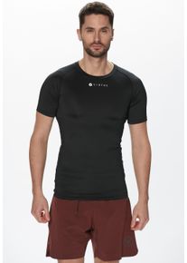 Virtus Herren Funktionsshirt "BONDER M S-S Baselayer", schwarz, sportlich, Gr. L, bedruckt, unifarben, 90% Polyester, 10% Elasthan, Shirts, mit