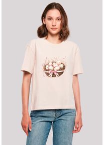 F4NT4STIC Damen T-Shirt "Osterei Nest Korb Dekor", pink, casual, Gr. XXL, Obermaterial: 100% Baumwolle, Shirts, Premium Qualität