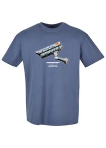 Herren T-Shirt "Upscale by Mister Tee Herren CCTV Oversize Tee", blau, casual, Gr. XXL, UPSCALE BY MISTER TEE, unifarben, 100% Baumwolle, Shirts