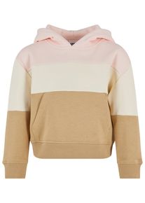 Urban Classics Mädchen Hoodie "Urban Classics Damen Girls Oversized 3-Tone Hoody", pink, Gr. 110, 65% Baumwolle, 35% Polyester, Sweatshirts