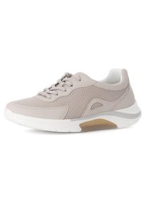 Damen Keilsneaker, Gabor Rollingsoft, Gr. 36, beige, Textil, Nubuklederimitat, unifarben, sportlich, Schuhe, Freizeitschuh, Halbschuh, Schnürschuh