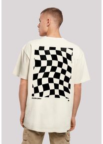 F4NT4STIC Herren T-Shirt "Wavy Schach Muster", beige, casual, Gr. 5XL, Obermaterial: 100% Baumwolle, Shirts, Print