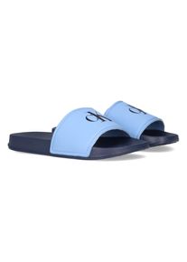 Kinder Badepantolette, Calvin Klein Jeans, Gr. 39, blau, Synthetik, colorblocking, sportlich, Schuhe, Pool Slides, Wassersandale, Strandschuh mit
