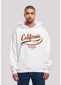 F4NT4STIC Herren Kapuzenpullover "California OVERSIZE HOODIE", weiß, casual, Gr. S, Obermaterial: 100% Baumwolle, Pullover, Print