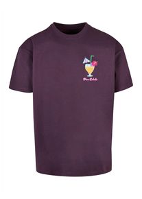 Merchcode Herren T-Shirt "Merchcode Herren Pina Colada Heavy Oversized Tee", lila, casual, Gr. L, bedruckt, 100% Baumwolle, Shirts