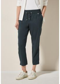 Cecil Damen Jogger Pantsslate khaki, casual, Gr. L, unifarben, Web, 66% Baumwolle, 30% Polyester, 4% Elasthan, Hosen, Elastikbund mit Tunnelzug