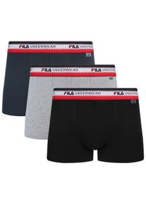 Fila Herren Boxershorts "MAN BOXER SHORTS", Gr. XL, bunt, Obermaterial: 95% Baumwolle, 5% Elasthan, unifarben mit Farbeinsatz, bedruckt, Unterhosen,