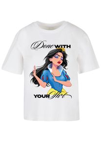 MISS TEE Herren T-Shirt "Miss Tee Done With Your Sh*it Tee", weiß, casual, Gr. XS, bedruckt, 100% Baumwolle, Shirts
